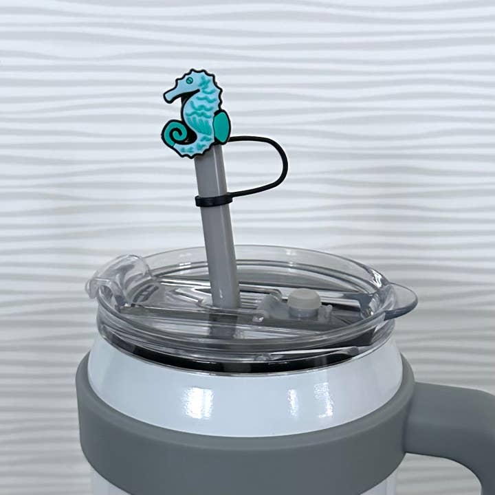 iconic mi - Wholesale Drinking Straw - Straw Cover Seahorse Coastal Collection 10mm