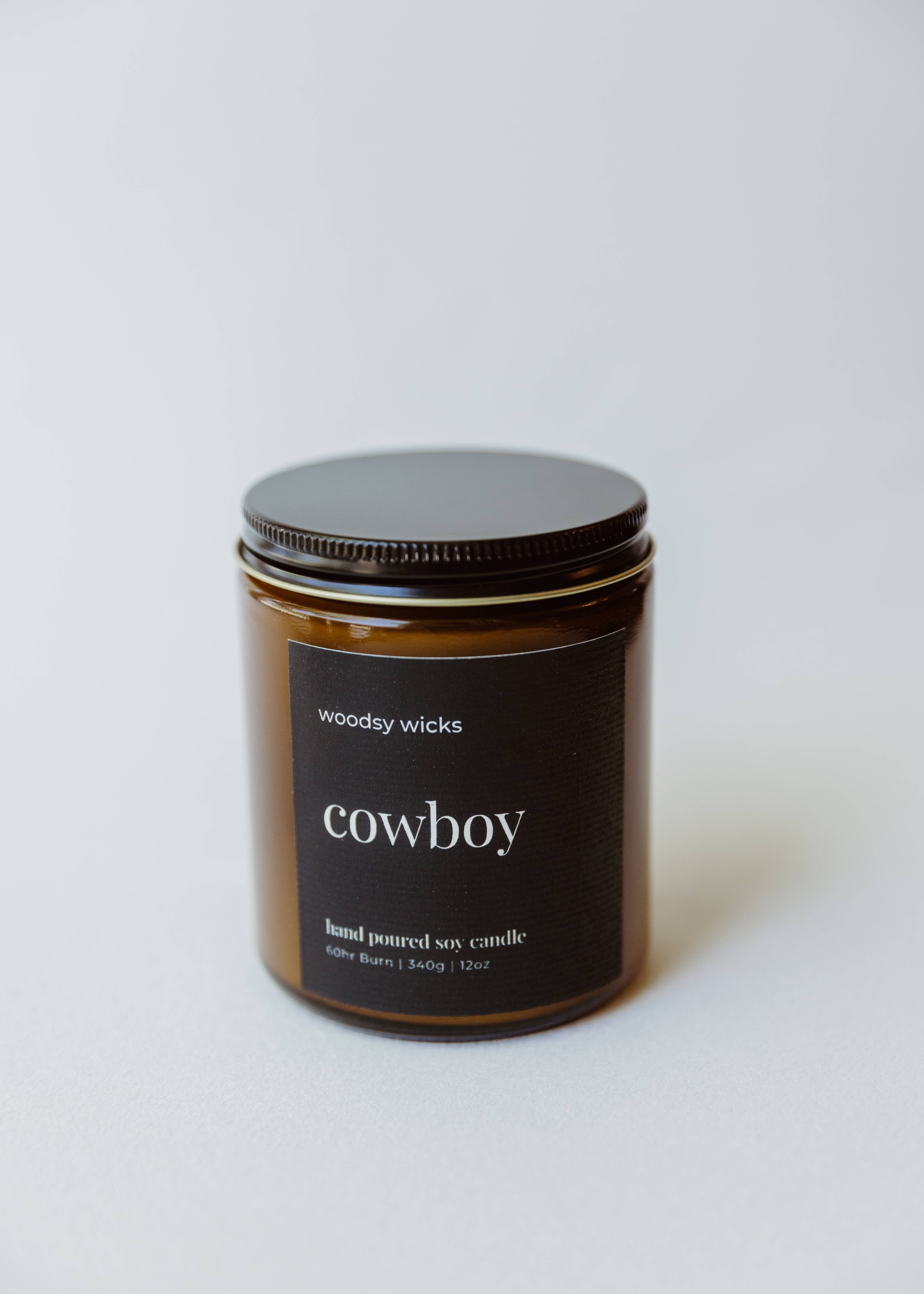Woodsy Wicks - Wholesale Jar/Filled Candle - Cowboy Scented Western Candle - 100% Soy Wax - Cotton Wick 4