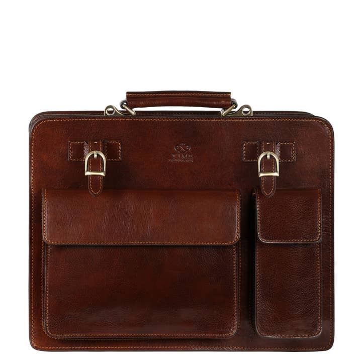 Time Resistance - Wholesale Satchel - Men's - Italian Leather Satchel Bag, Briefcase - The Prophet