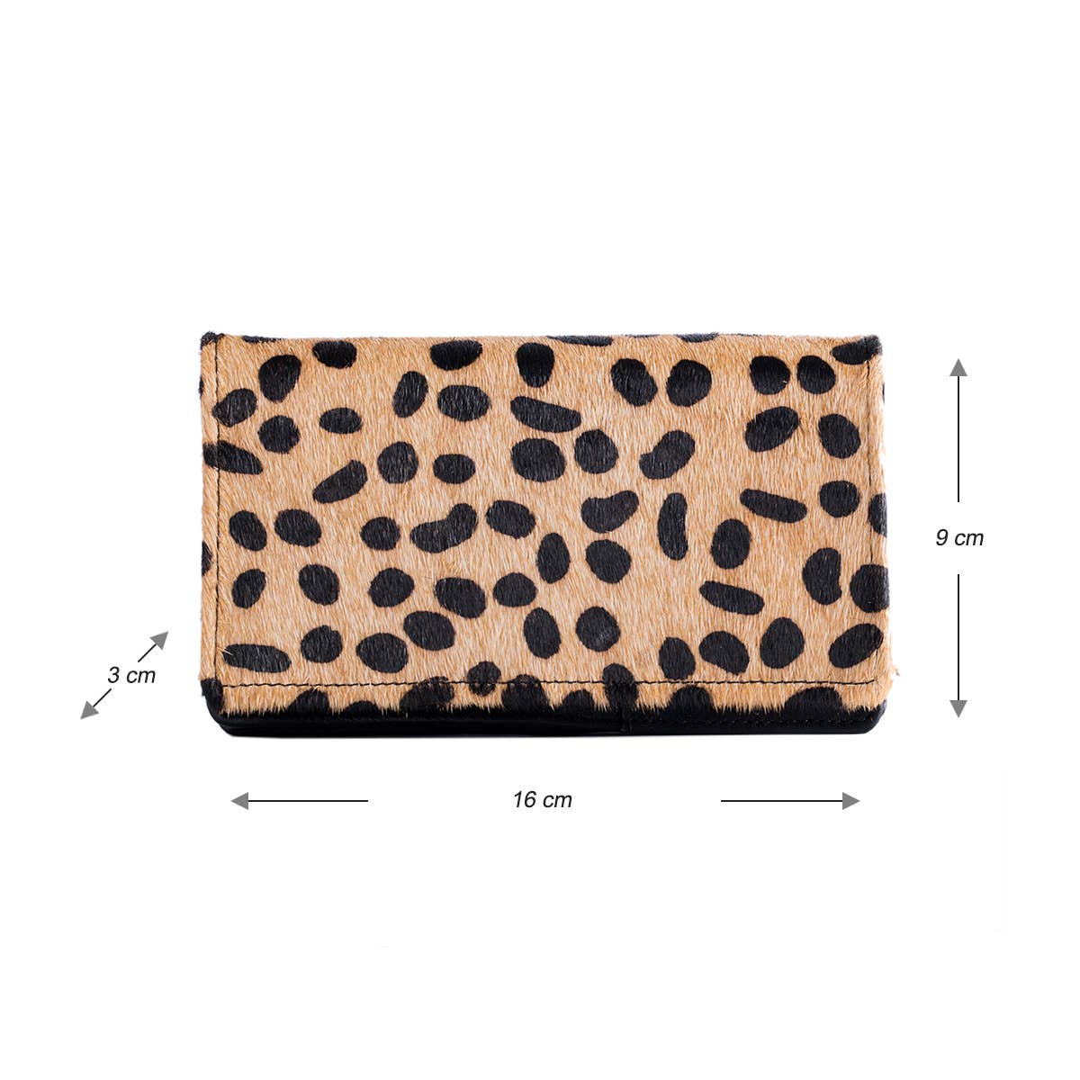 Arrigo - Wholesale Wallet - Women's - Leather Ladies Wallet RFID Black Leather Animal Print Fur30