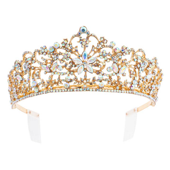 Diacly - Wholesale Tiara - Women's - Star in Bloom Vine Rhinestone Wedding Tiara