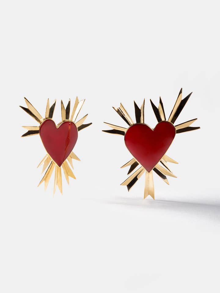 614206 - Pendientes Jet'aime de oro para venta al por mayor de Daniel Espinosa Jewelry