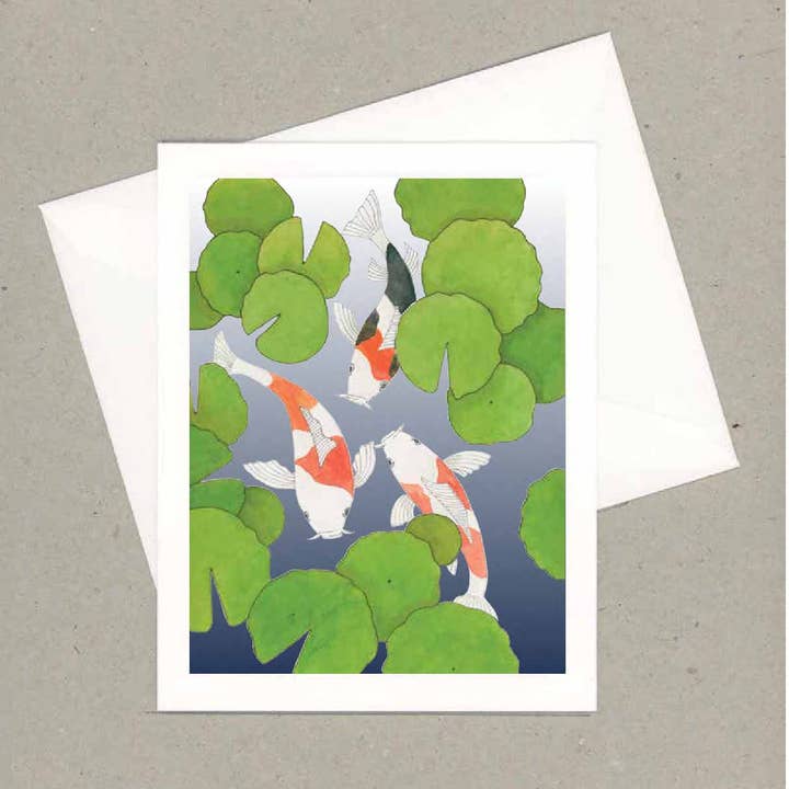 VMazzoni - Wholesale Stationery/Notecard Set - Lan Su Koi Pond note Cards