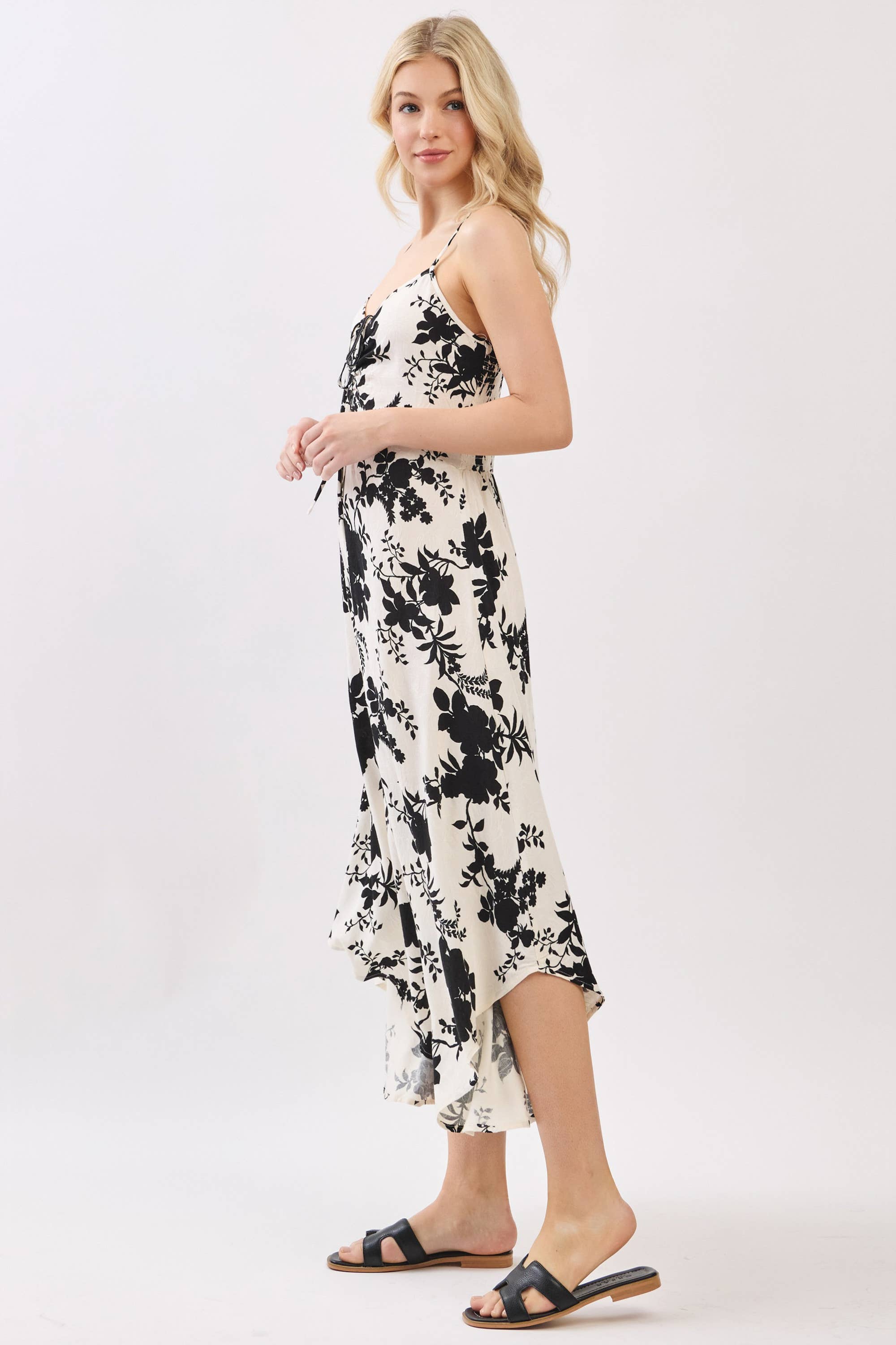 Final Touch - Vendita all'ingrosso Vestito - Donna - Vestito sottoveste in raso di rayon stampato floreale - VD17412B41