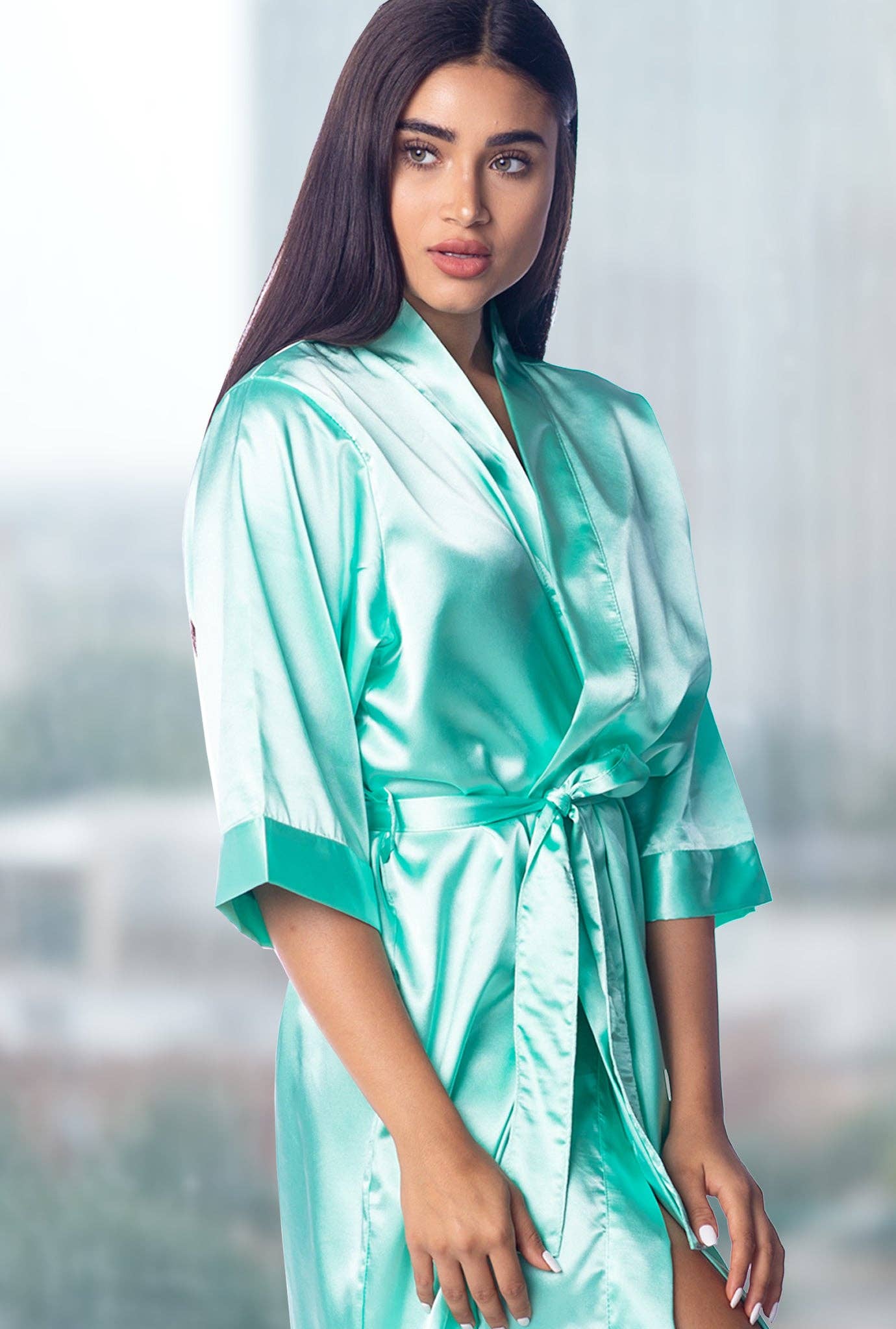 GiftsbyPR - Wholesale Robe – Women's - Mint Robe | Mint Bridesmaid Robe | Mint Wedding | Mint Weddi11