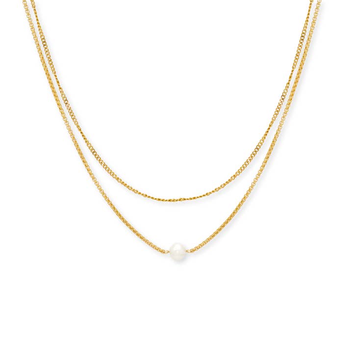 Layered Pearl Necklace for wholesale by SALTY CALI