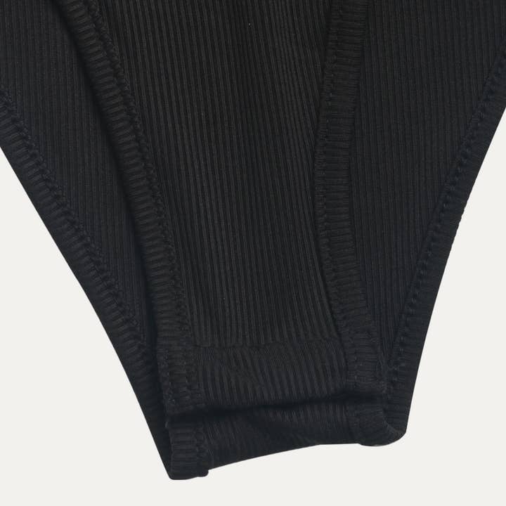 Multi Trendy Black and Apricot Color Black Tie-Strap Bodysuit for wholesale on Faire2