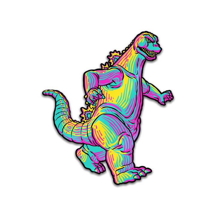Pinfinity - Wholesale Lapel Pin/Button - Godzilla XL CMYK Edition AR Pin (Showa Era)1