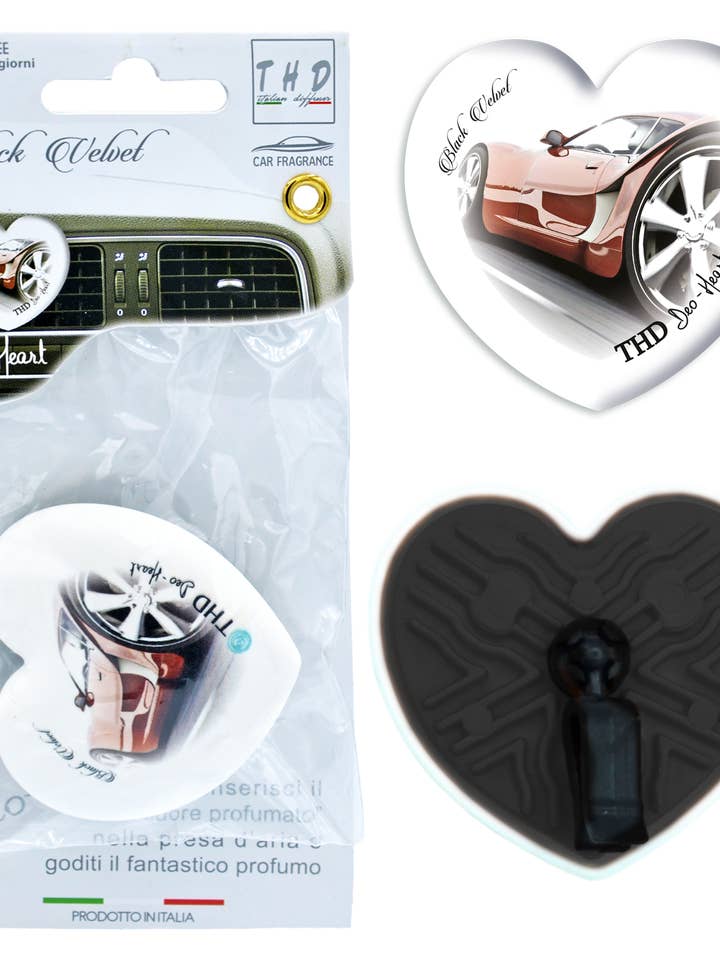 Deo-Heart Scented Heart Black Velvet 12/120 for wholesale by Thd Tophouse