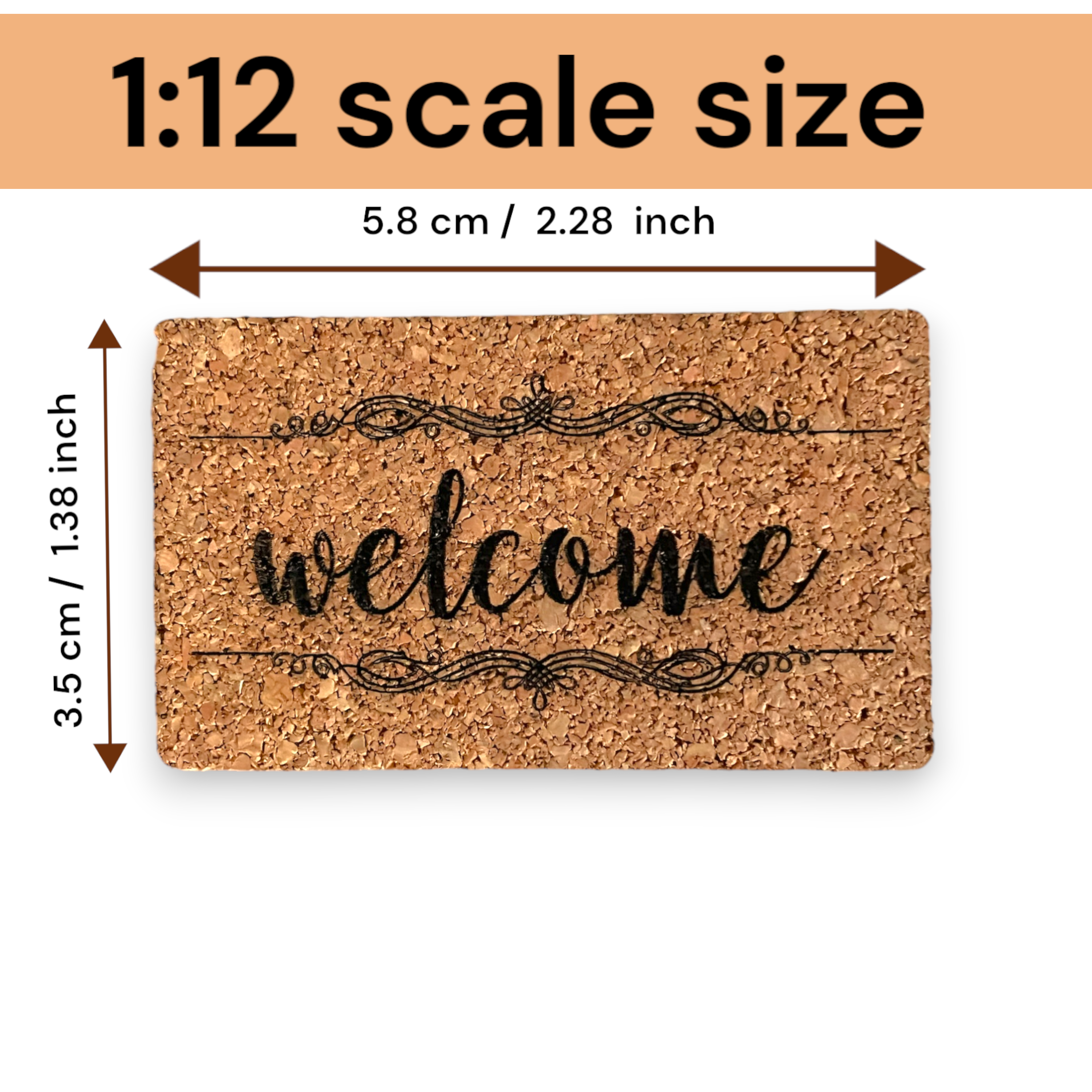 MB Cordas - Wholesale Door Mat - 1:6 Dollhouse Doormat Miniature Cork Rug Floor 1:12 scal Mat8