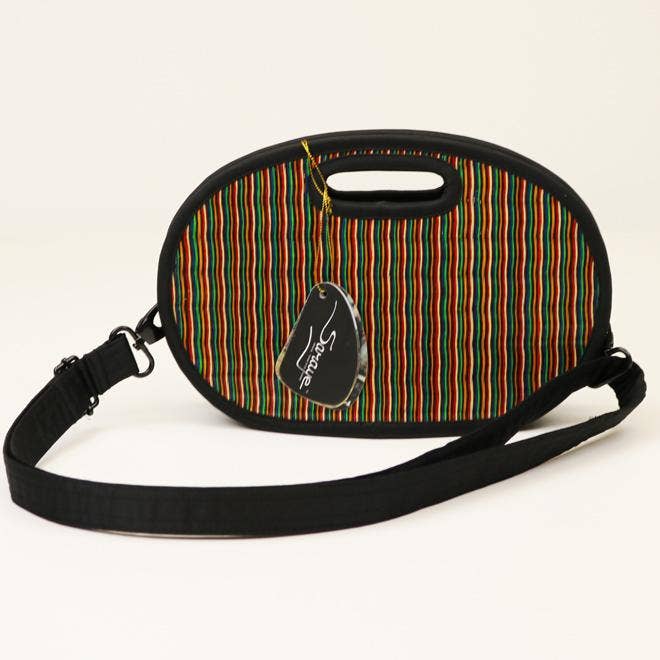 Baskets of Cambodia - Wholesale Clutch Bag - Women's - Mini Oval Collapsible Traveler Clutch W/ Handle & Strap1