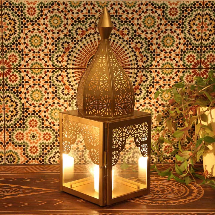 Casa Moro - Wholesale Candle Holder - oriental lantern modena gold m minaret candle holder1