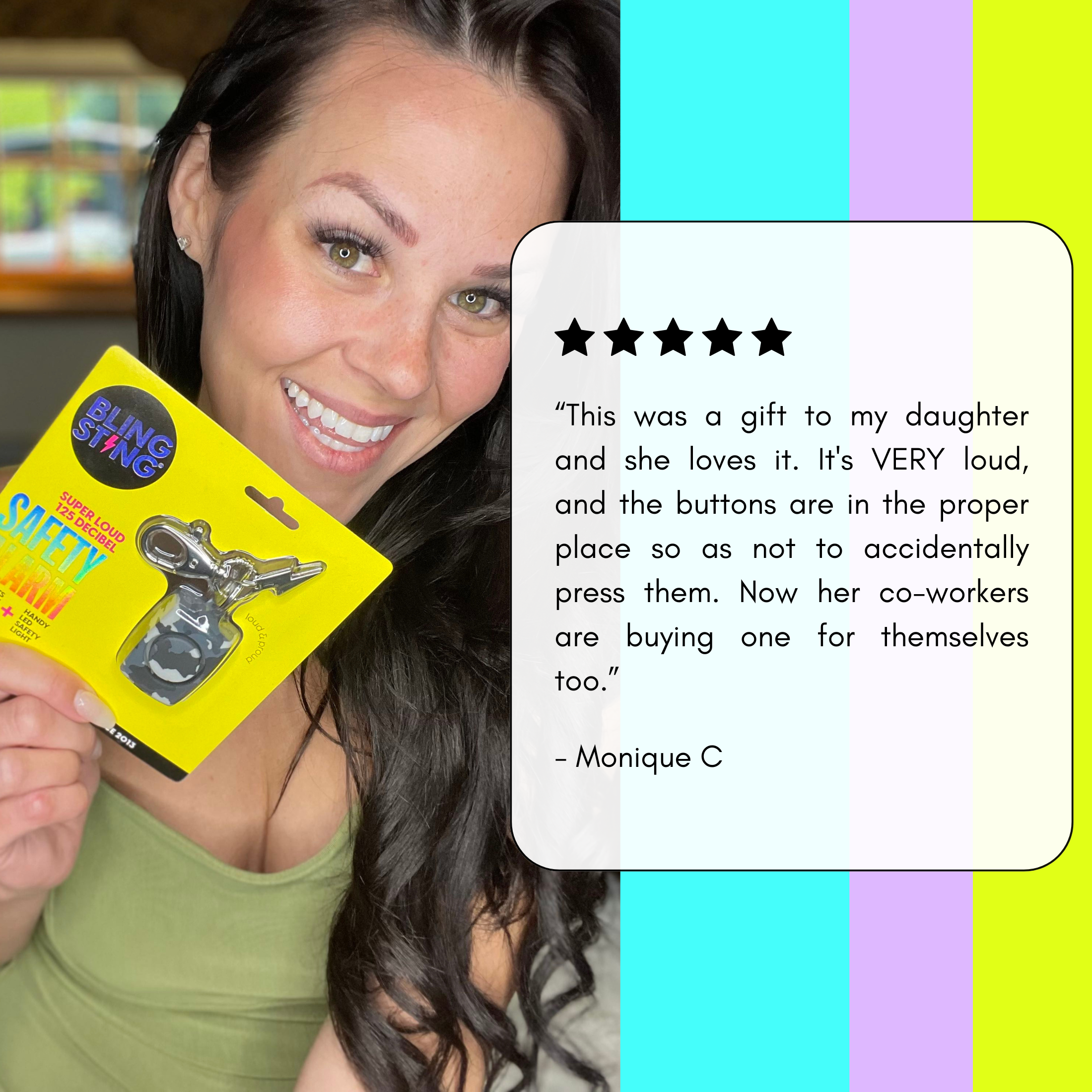 BLINGSTING - Wholesale Safety Alarm/Gear - Mini Personal Alarm | Lavender 6