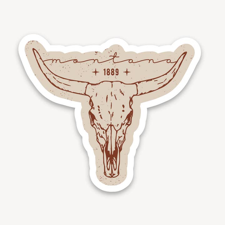Summit Supply Shop - Wholesale Sticker - Montana Skull Die-cut Sticker0