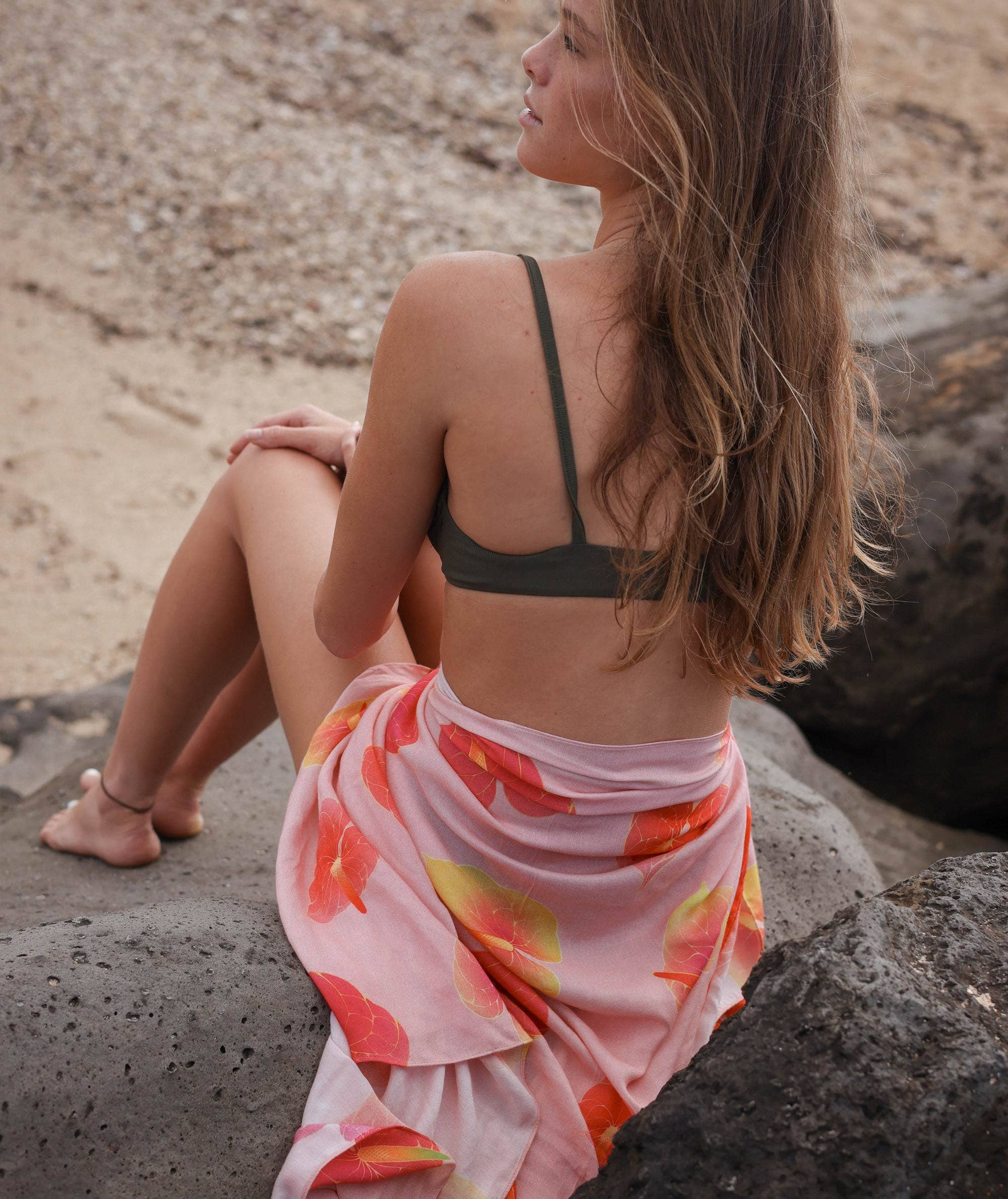 Tag Aloha Co. - Wholesale Swim Cover Up - Women's - Hilo Anthurium Pareo Sarong4