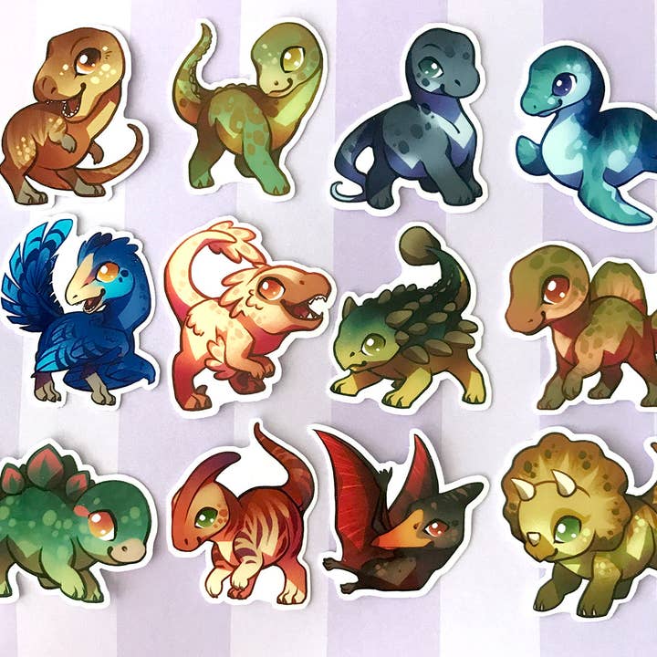 ShinePaw Design - Vendita all'ingrosso Adesivo - Set adesivi dinosauro2