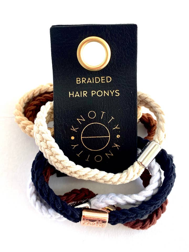 Ponis de pelo trenzado | Naturals para venta al por mayor de Knotty Accessories