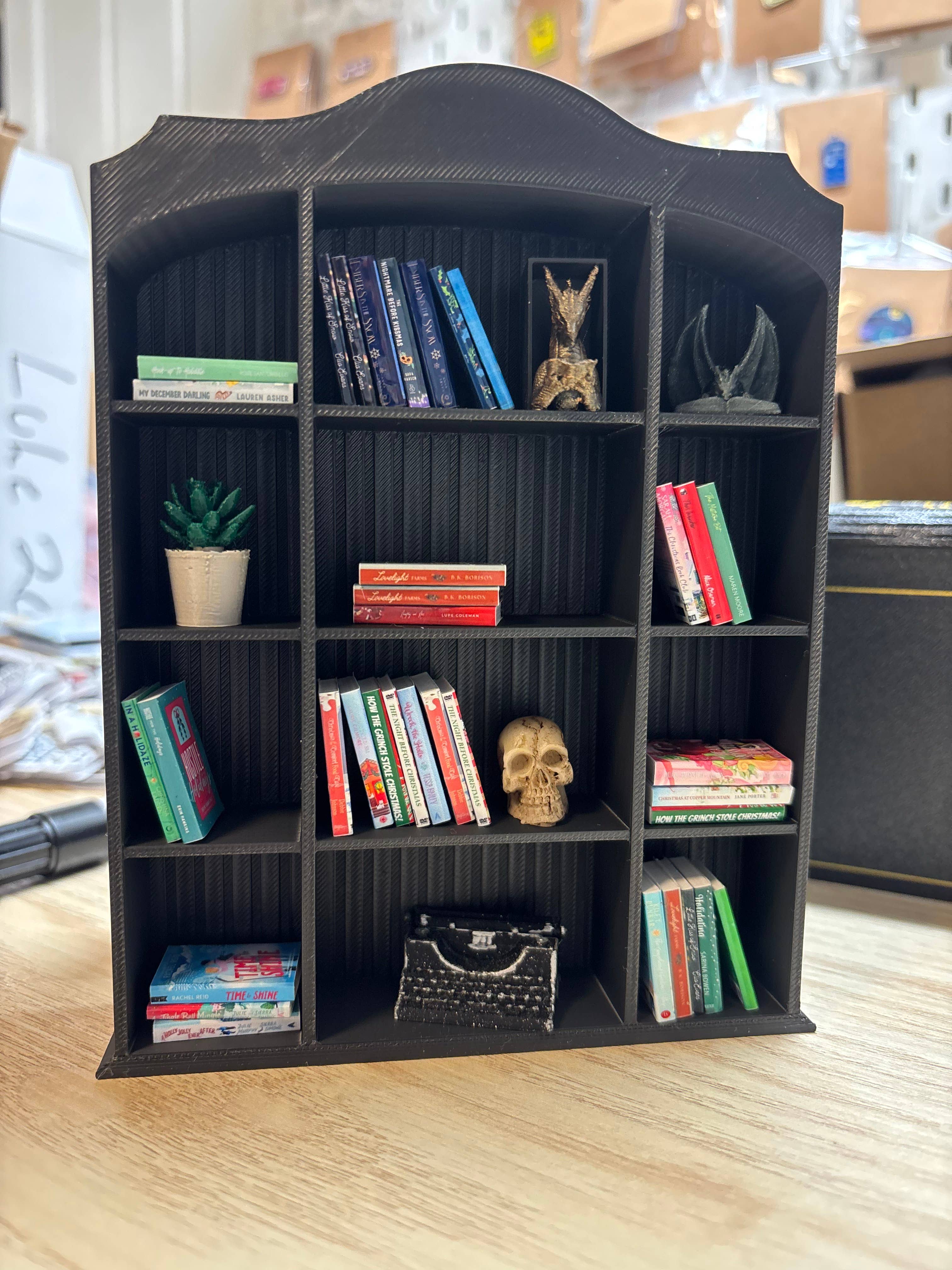 Nordic Book Adventure - Wholesale Bookcase - Vintage Wood Panel Mini Bookshelf | 3D Printed 1