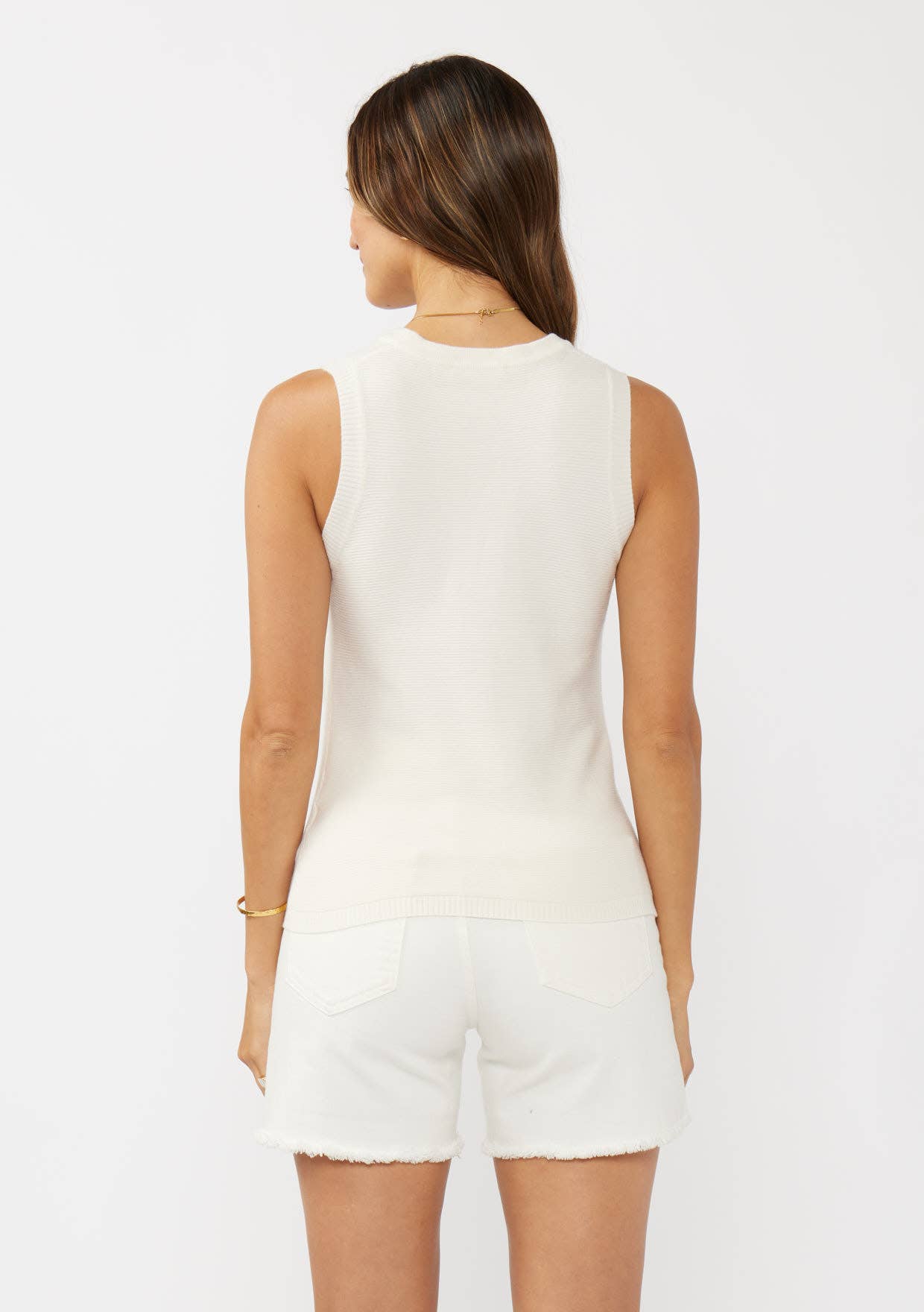 Lovestitch - Wholesale Tank Top - Women's - Ribbed Knot Front Sweater Tank  2