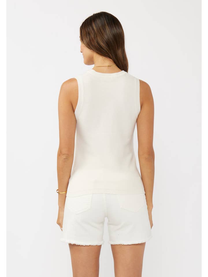 Lovestitch - Wholesale Tank Top - Women's - Ribbed Knot Front Sweater Tank 2