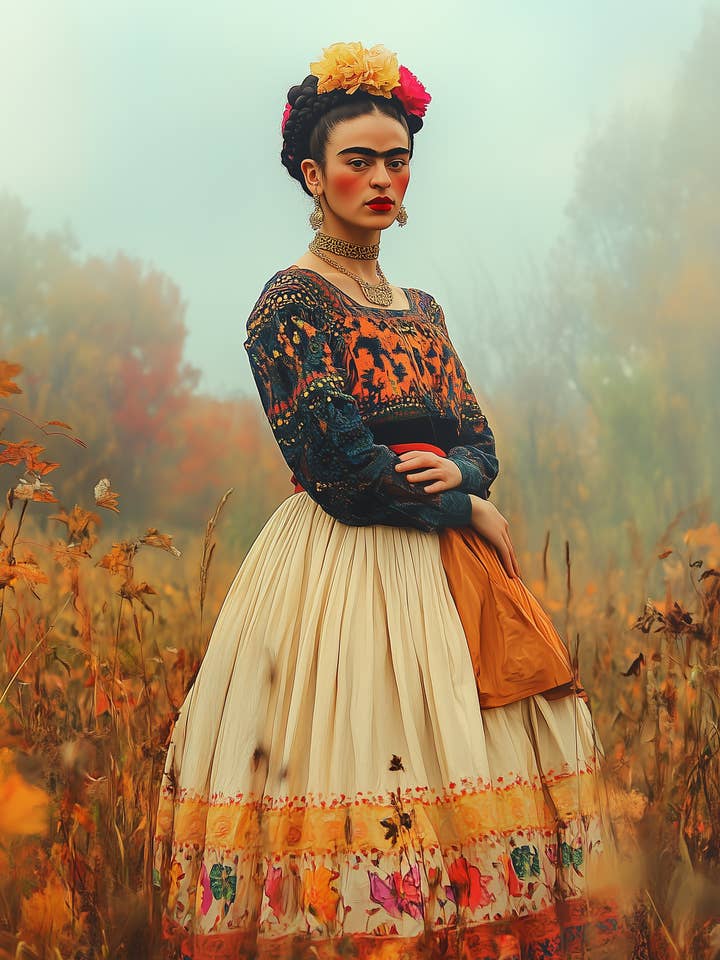 Frida Kahlo: Clima de Outono | Mapa de Fripperies por atacado de Fripperies