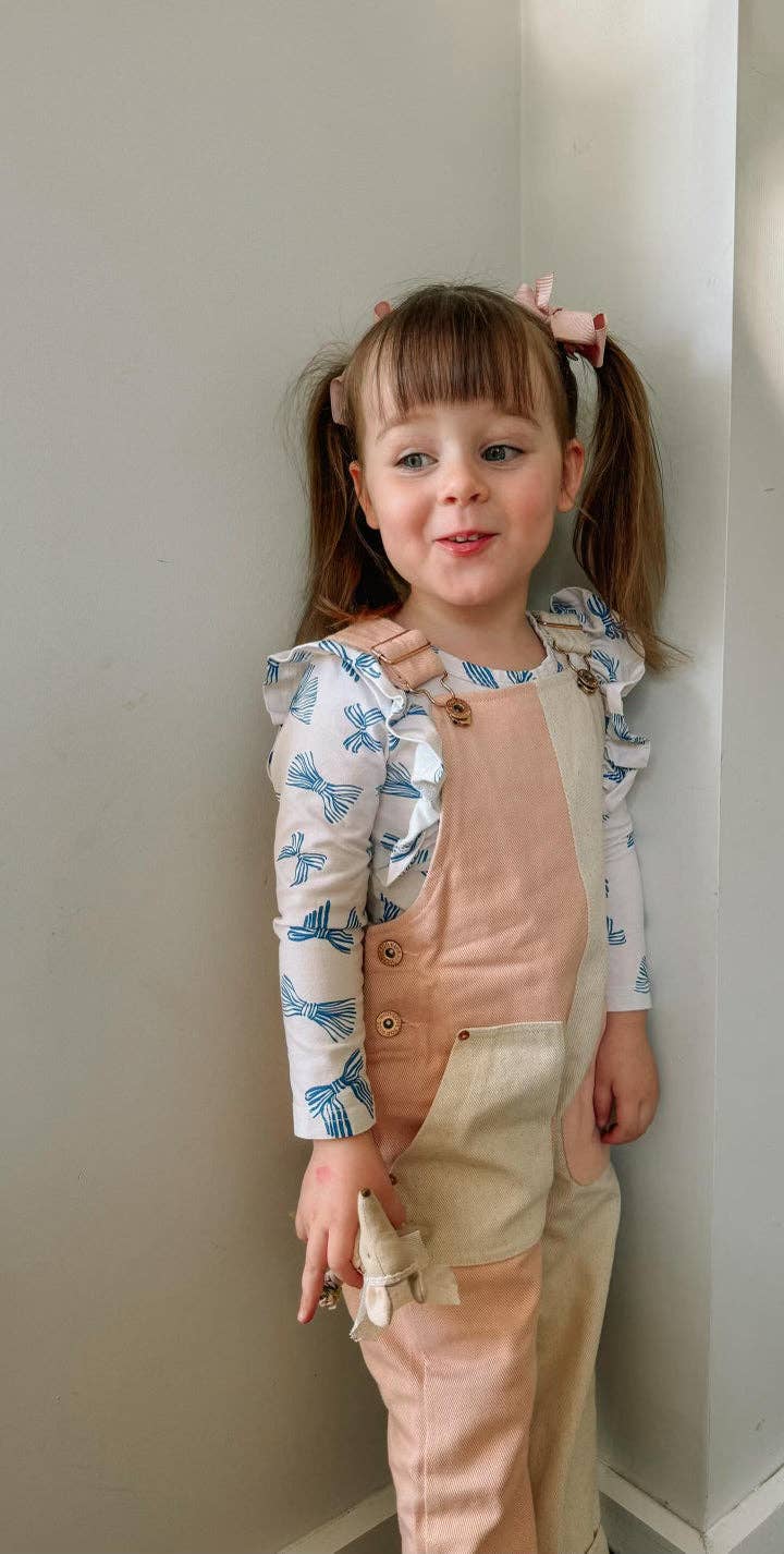 With Love for Kids - Wholesale Overalls - Baby - Hudson Denim Overalls - SPLIT BLUSH1
