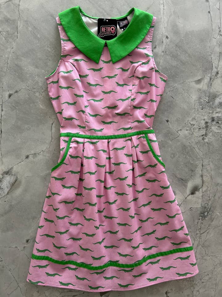Robe à col alligator pour la vente par Retrolicious