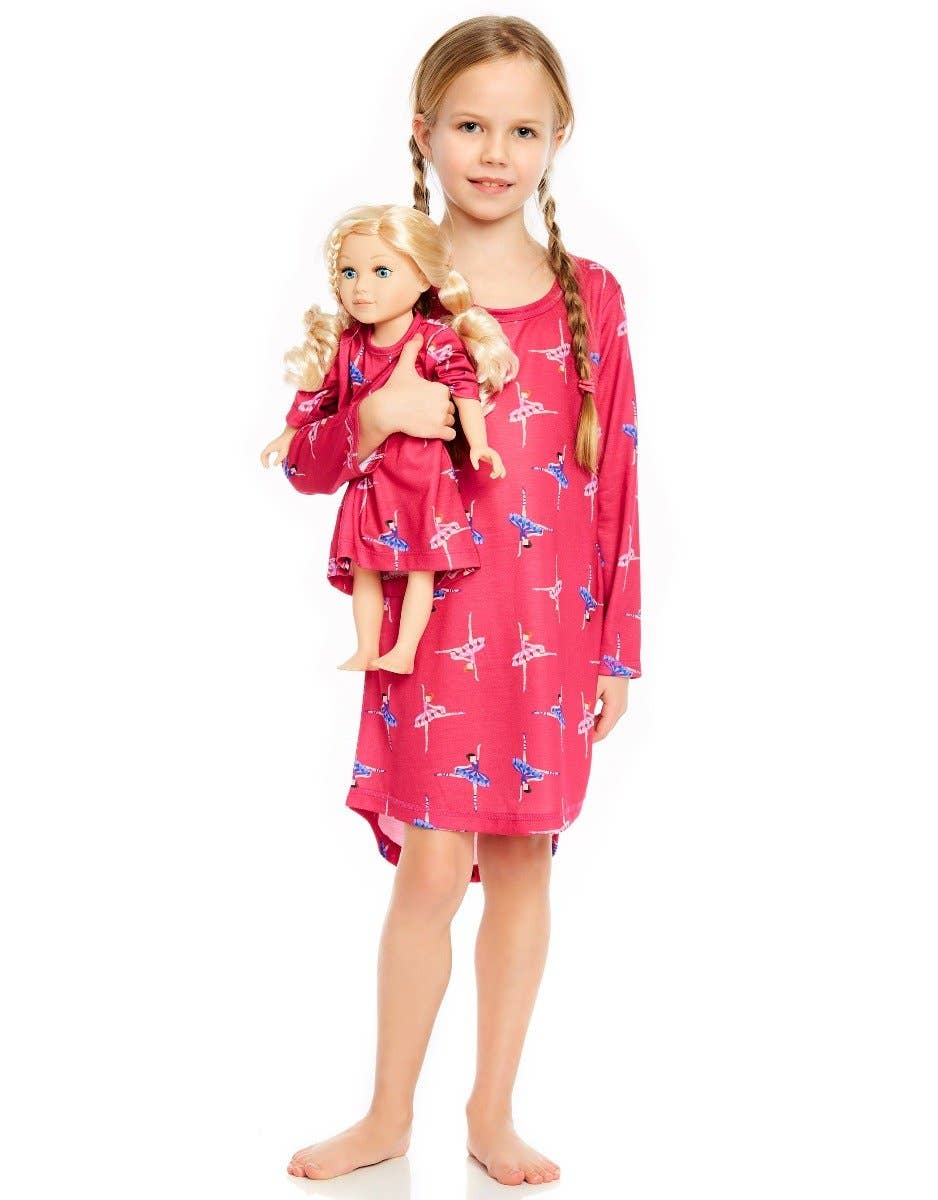 Leveret Pajamas - Wholesale Nightdress - Kids - Kids Girl & Doll Nightgown