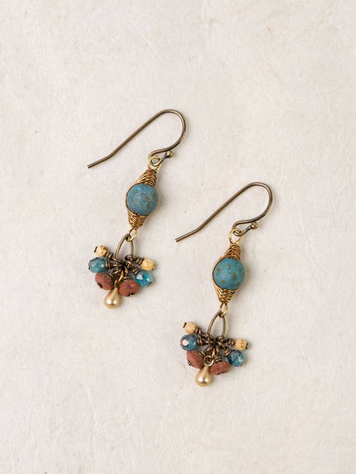 Enlighten Czech Glass Herringbone Earrings for wholesale by Anne Vaughan Designs Jewelry