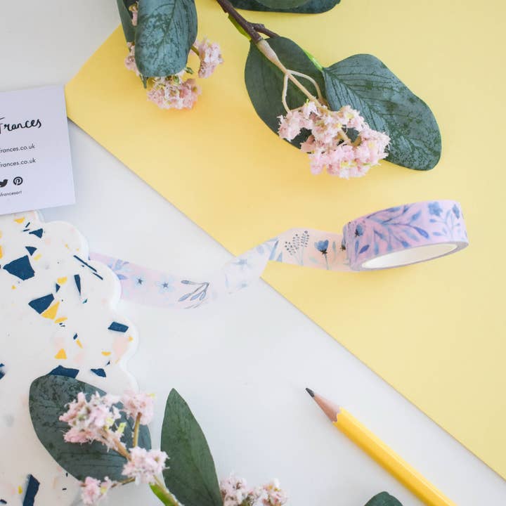 Sarah Frances – wholesale Washi tape – Blue Leaves Washi Tape2