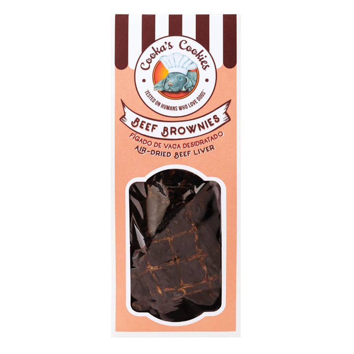 Beef Brownies - Air-dried liver bites for wholesale by Cooka's Cookies