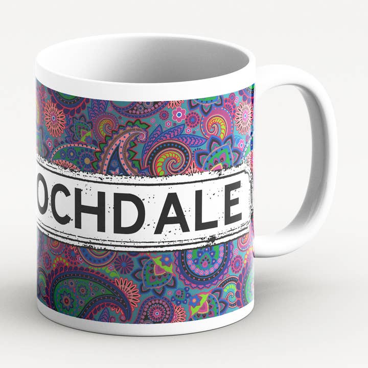 Purple Paisley Mug for wholesale by tinned snail