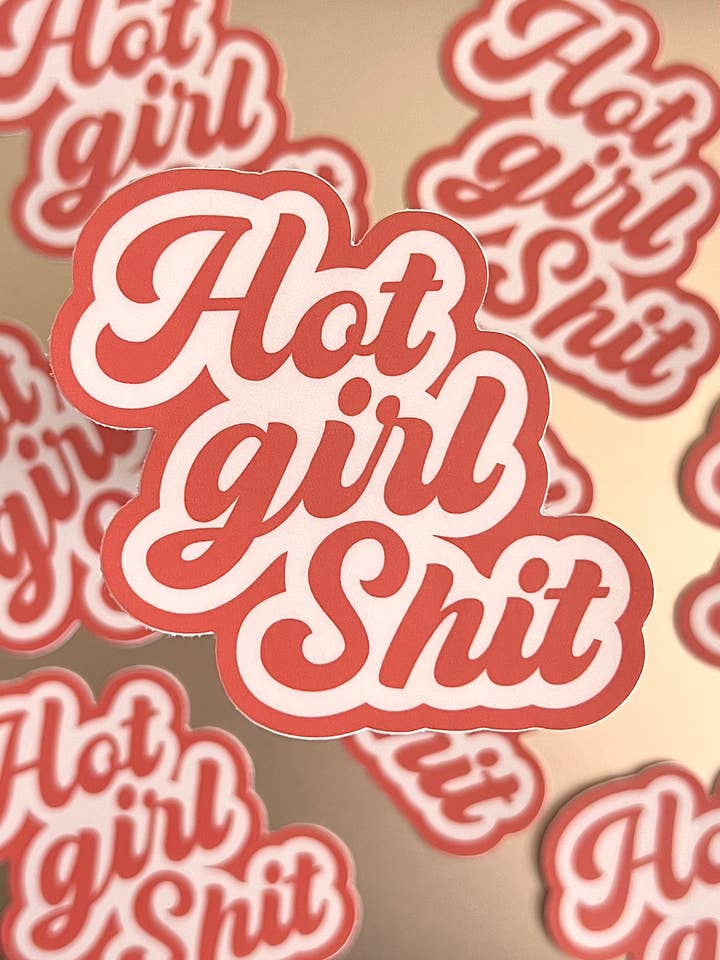 Hot Girl Shit klistermærke, 3x3" for engroshandel hos LAZYBOYPRINTS