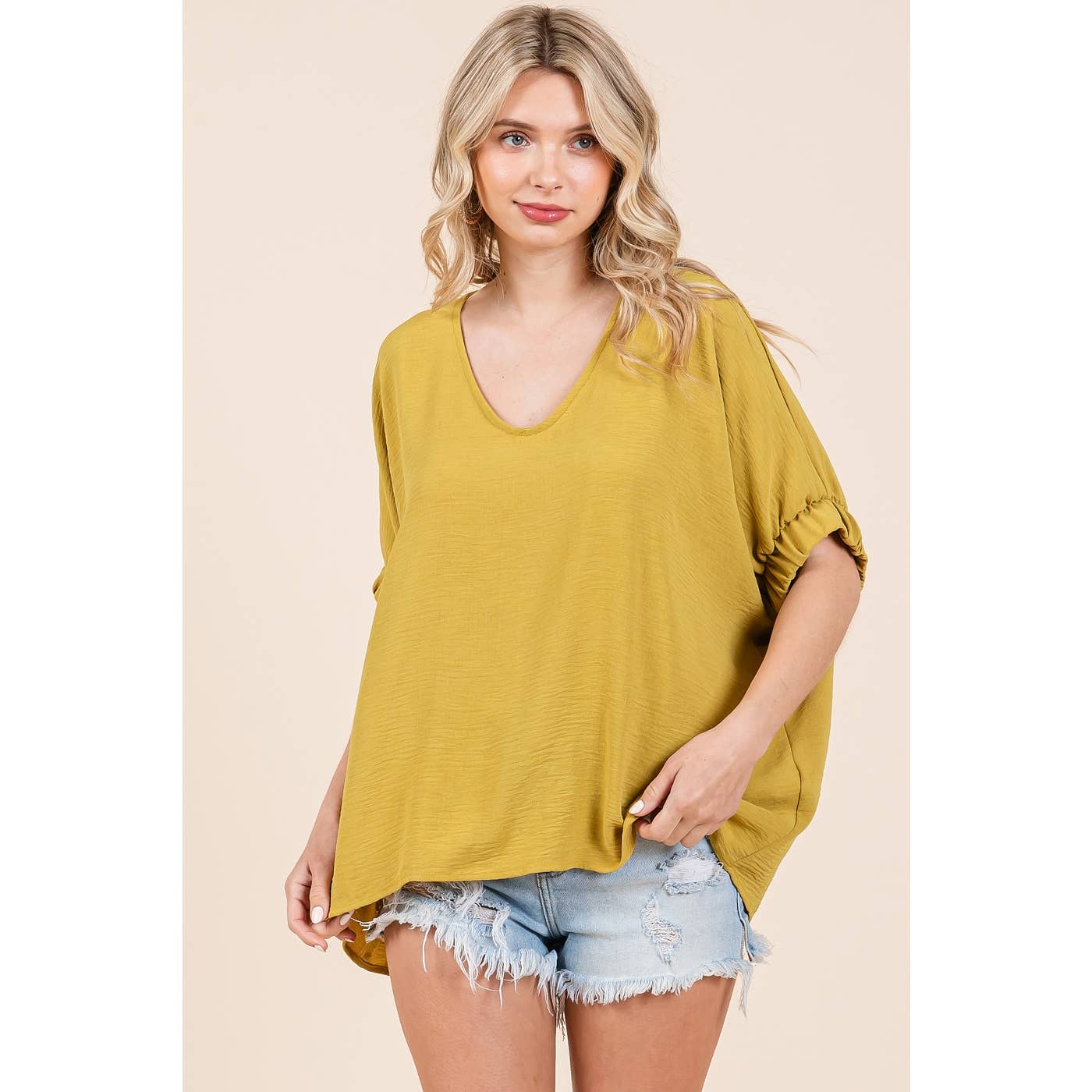 mittoshop – wholesale Blus - Dam – DOLMAN ELASTISK ÄRM ÖVERDIMENSIONERAD TOPP2