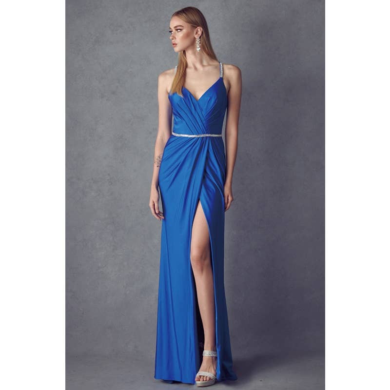 Juliet - Wholesale Gown - Women's - RUCHED BODICE FITTED PROM EVENING GOWN5