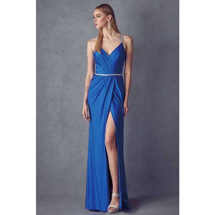 Juliet - Wholesale Gown - Women's - RUCHED BODICE FITTED PROM EVENING GOWN5