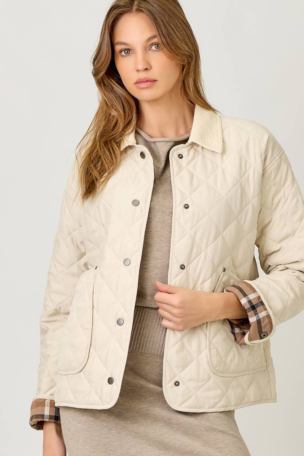 Mystree - Venta al por mayor Chaqueta - Mujer - Chaqueta acolchada en contraste 6018817