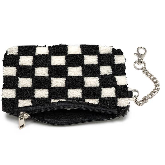 Living Royal - Wholesale Pouch - Women's - Keychain Pouch - Black & White Checkered - Black2