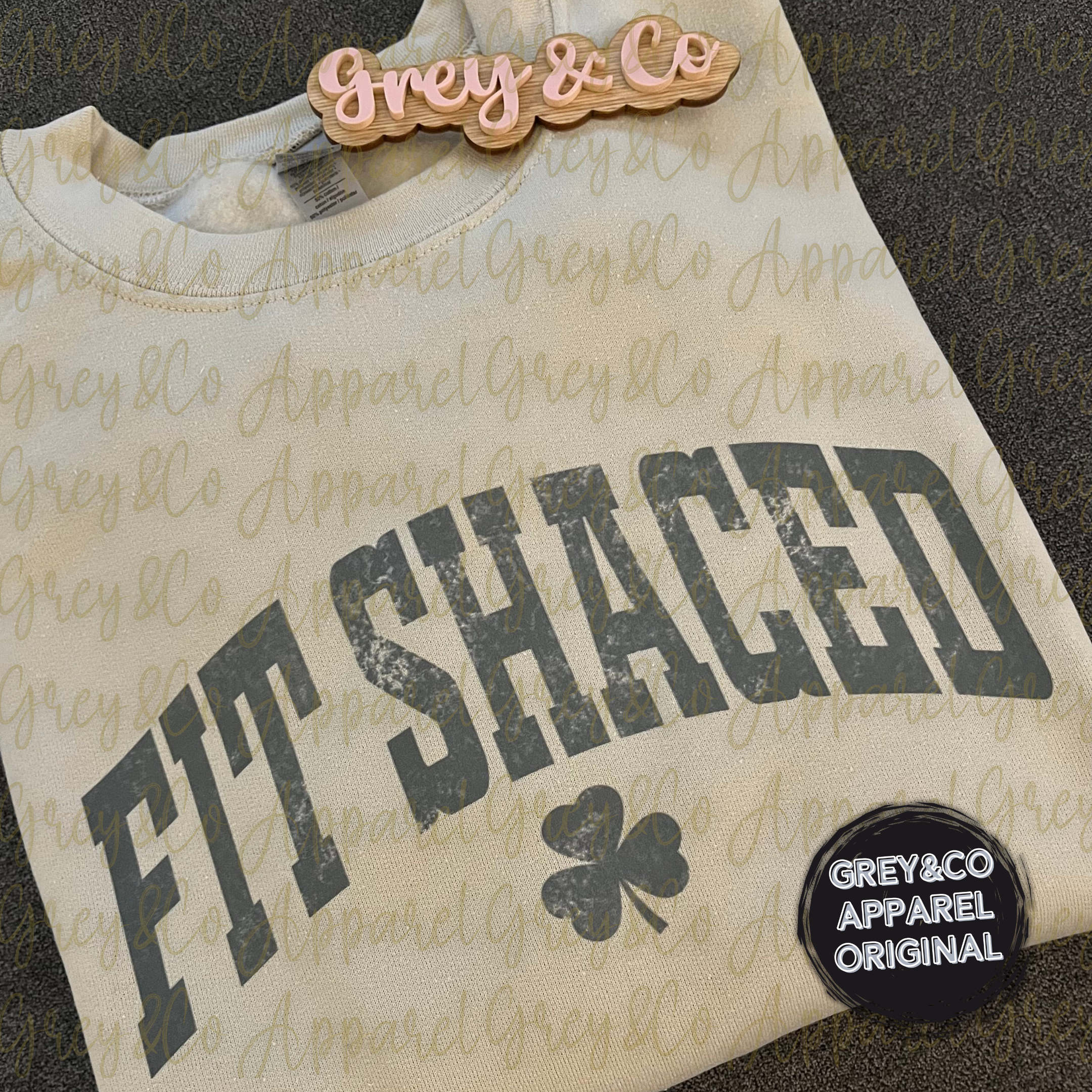 Grey&Co - Wholesale Graphic Sweatshirt - Women's - Fit Shaced Shamrock Sweatshirt2