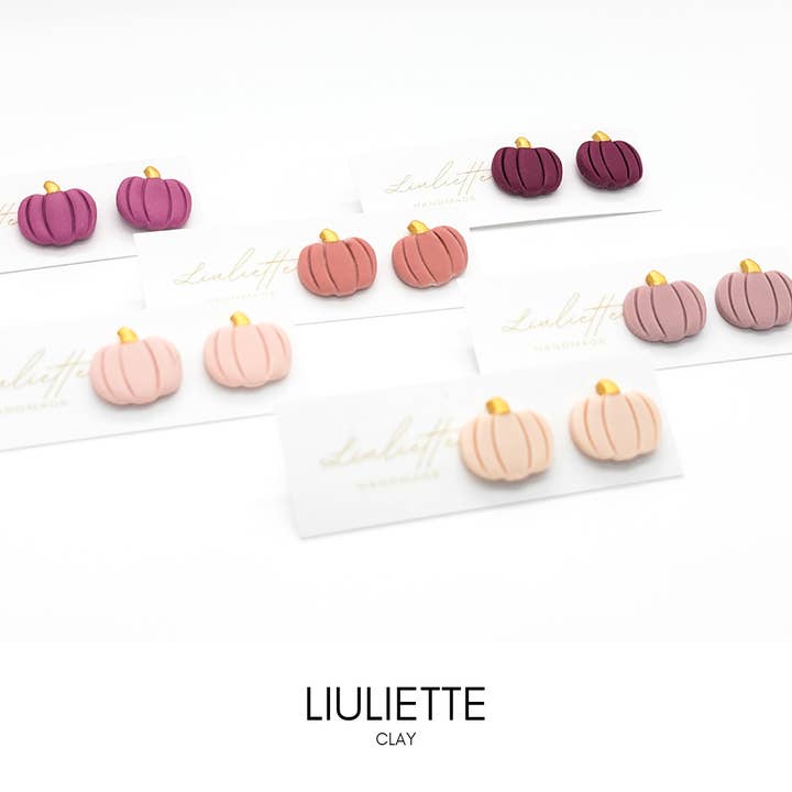 Rose Pumpkin studs for wholesale by Liuliette Handmade