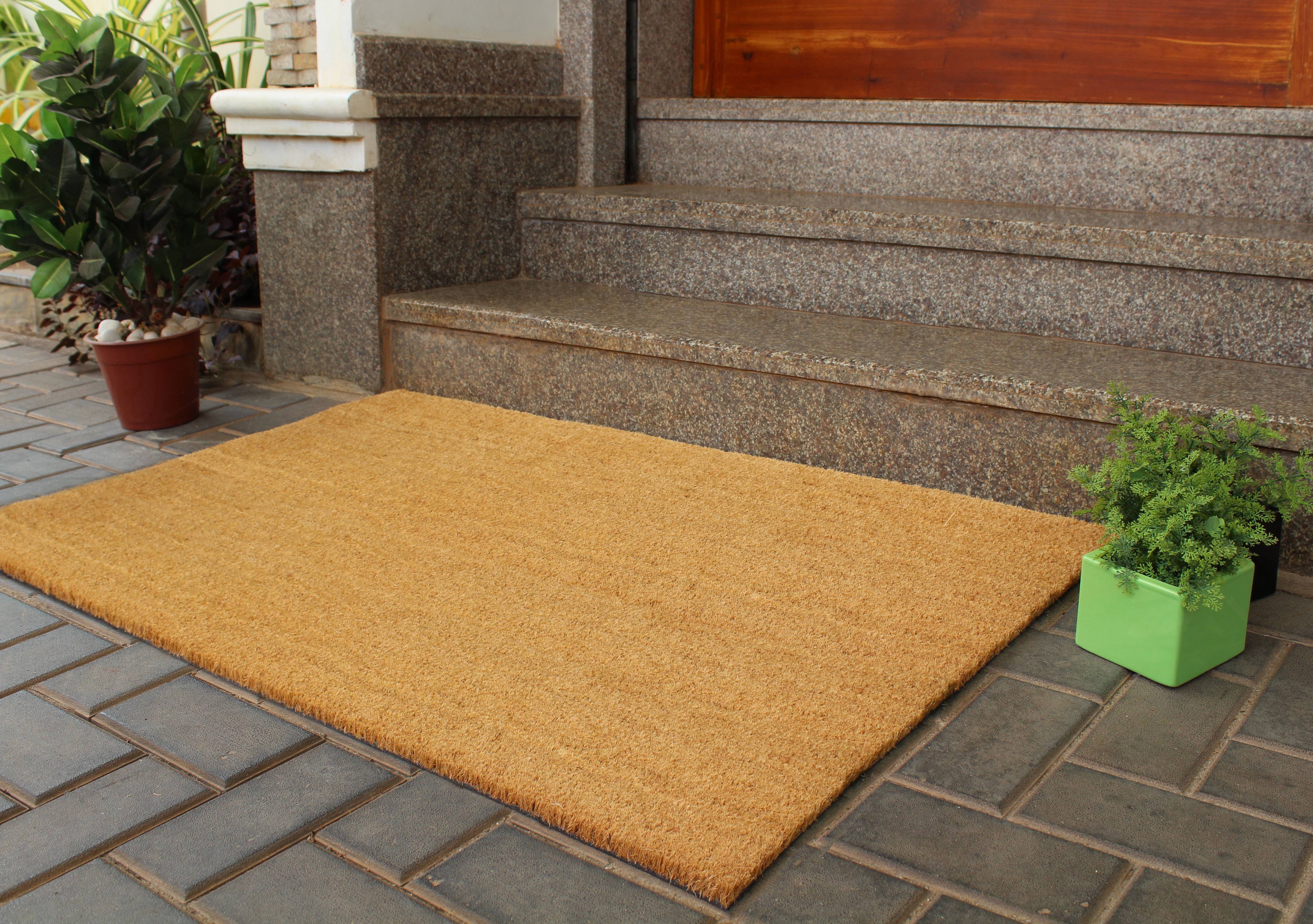 RugSmith – wholesale Door mat – RugSmith Natural Machine Tufted Plain Doormat, 24" x 36"1