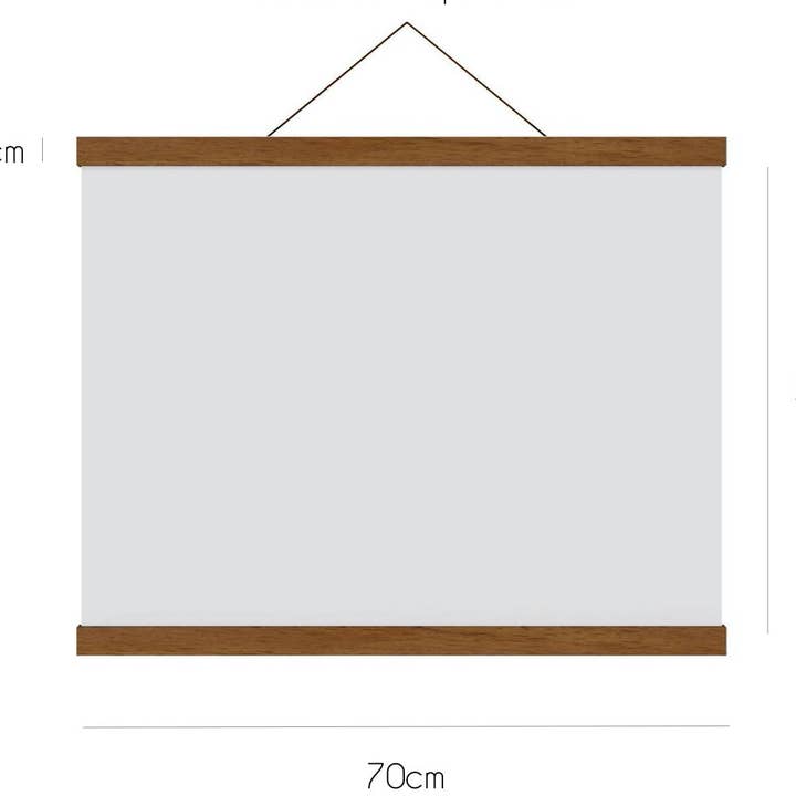 Magnetisk Plakatophæng – Teaktræ 70 cm for engroshandel hos Foliove