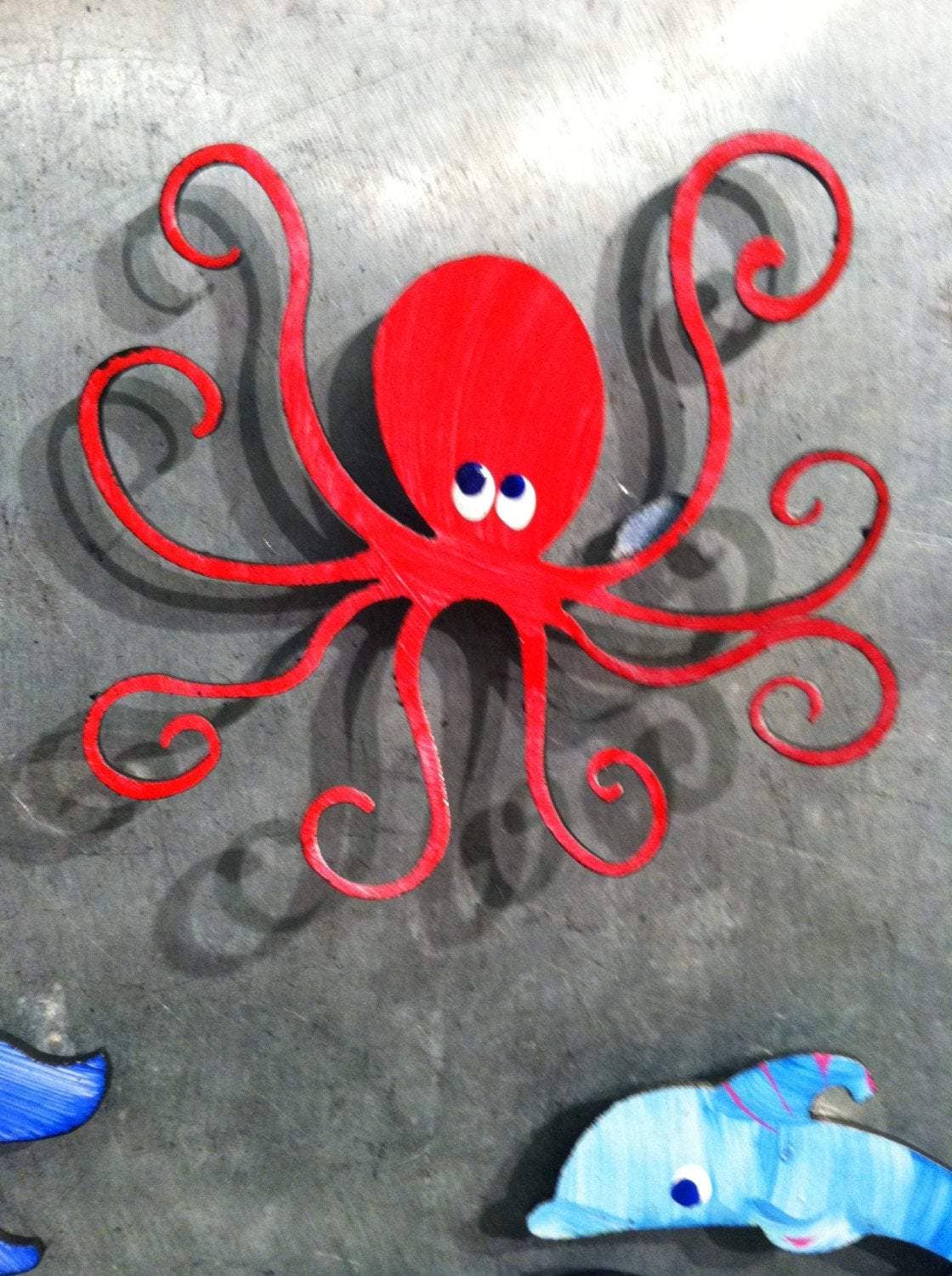 Octopus Super Strong Hand Painted Magnet for wholesale by Octopus Adventure by Rebecca Duffy Bush