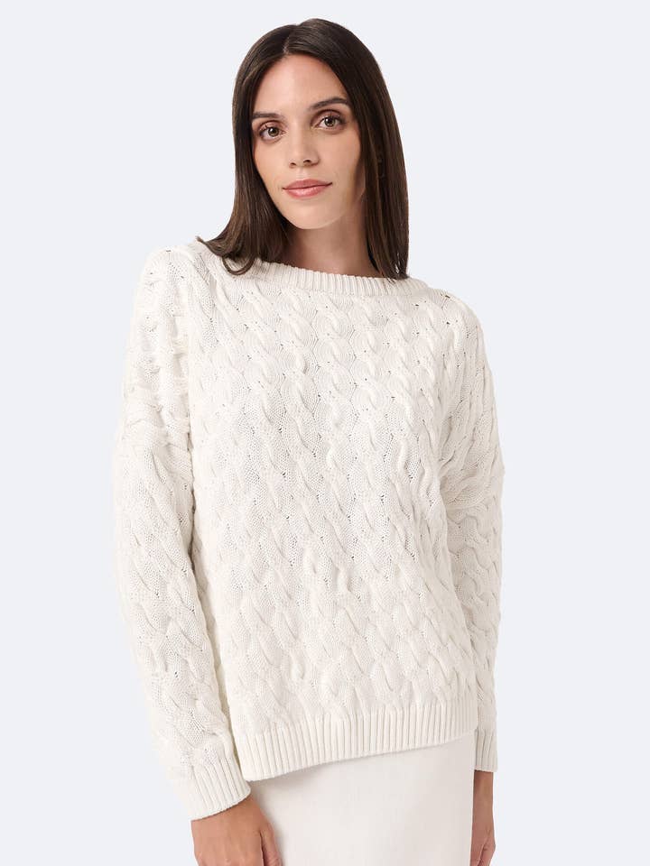 Knitted braid sweater for wholesale by Mila.Vert