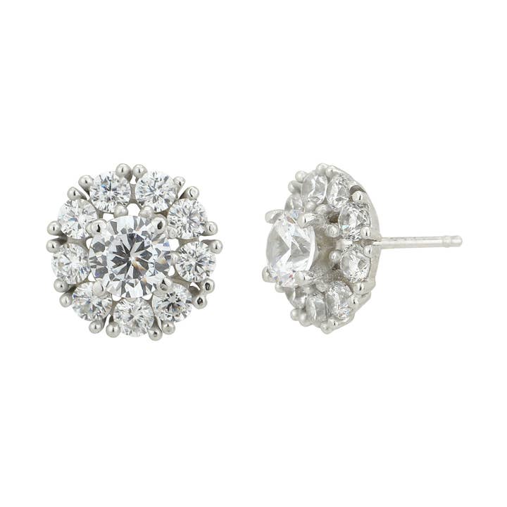 Carlton London Pendientes circulares plateados para venta al por mayor de Carlton London