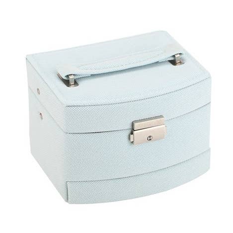 Fabric Double Drawer Hard Framed Ladies Jewelry Box for wholesale by Nima Accessories Inc