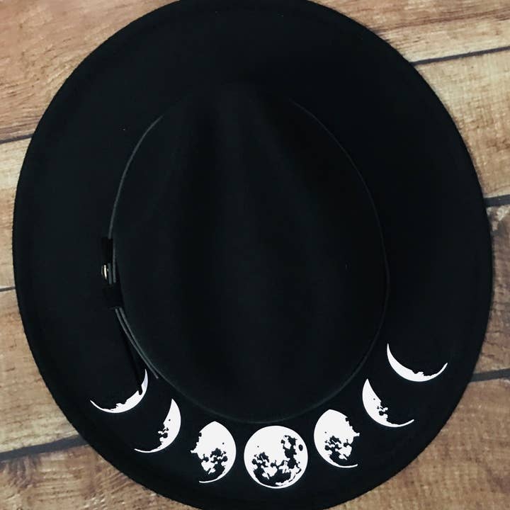 Witchwood Bags - Wholesale Fedora - Women's - Vegan Felt Hat - Moon Phase