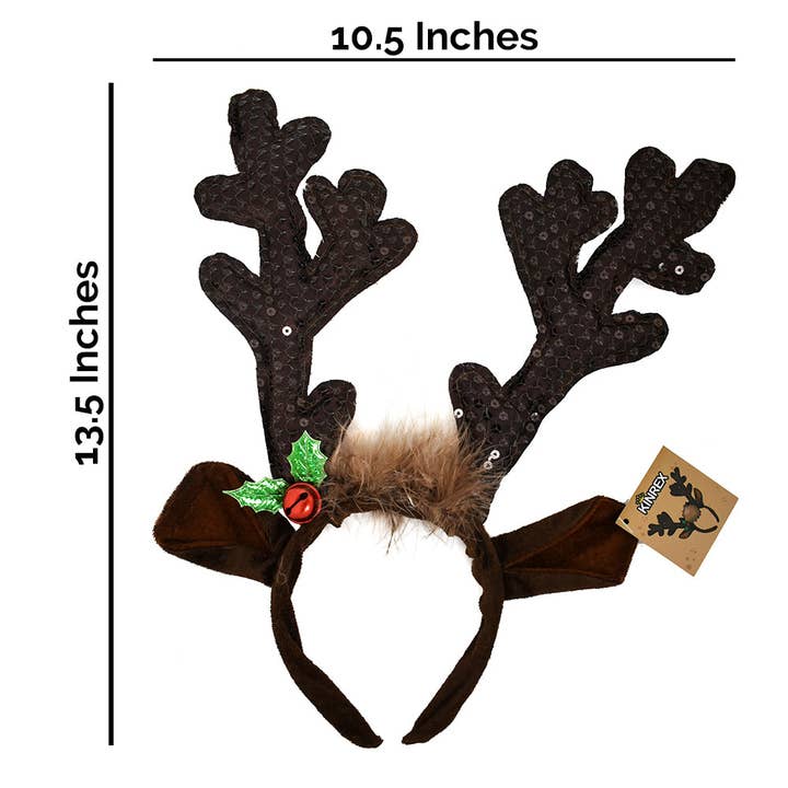 KINREX - Wholesale Fashion Headband - Women's - Reindeer Antler Headband 13.5"