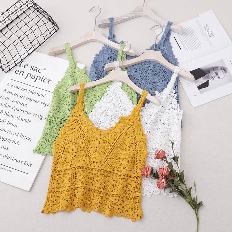 Hope & Sunshine - Wholesale Swim Cover Up - Women's - Lace Crochet Cover-up Top Tank10