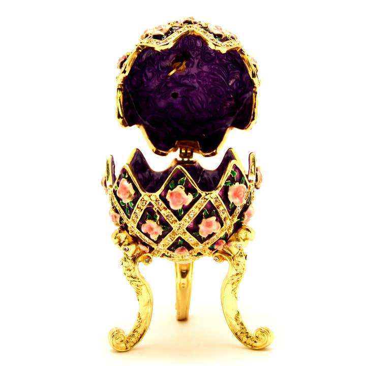 Ciel Collectables - Wholesale Jewelry Box/Organizer - Faberge Design Musical Egg Trinket Box. Hand Made with Swar